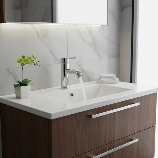 Robinet de lavabo de salle de bains à usage domestique