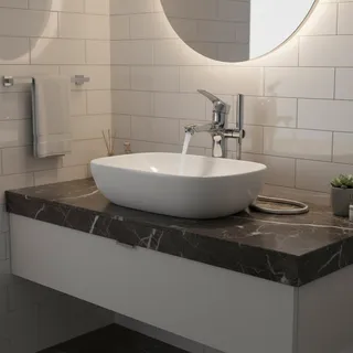 Mitigeur lavabo monocommande chromé contemporain monotrou bec court…
