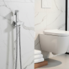 Robinet de Bidet de toilette à main chromé, douche de Bidet en acier inoxydable, douche hygiénique murale, nettoyeur d&rsquo;eau froide uniquement pour femme