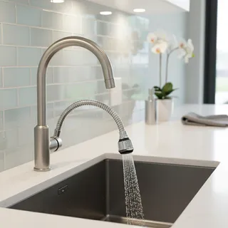 Arroseur de robinet de cuisine en acier inoxydable