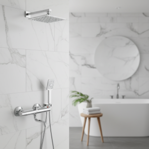 Mitigeur de douche thermostatique, mitigeur mural à température constante, Anti-brûlure, inverseur, mitigeur d&rsquo;eau chaude et froide