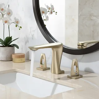 Mitigeur lavabo trois trous bec cascade double poignées chaud froid…