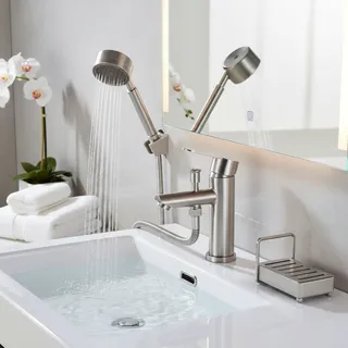 Mitigeur bain douche monotrou inoxydable brossé design contemporain…