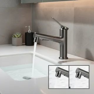 Robinet de salle de bains sortie d'eau chaude et froide évier de salle…