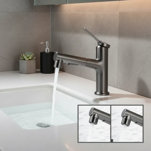 Robinet de salle de bains sortie d'eau chaude et froide…