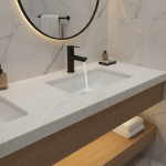 Robinets de salle de bains robinets mélangeurs chauds et froids vanité salle de bains cuisine robinets d&rsquo;évier de salle de bains montés sur le pont (tuyau non inclus)