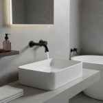 Robinet de lavabo mural noir mat, mélangeur de baignoire de salle de bains, robinet chromé à poignée unique froid et chaud intégré