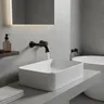 Robinet de lavabo mural noir mat