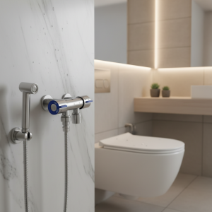 Robinet de toilette à 2 voies, 1 entrée, 2 têtes de sortie, robinet de lavage d’eau bidirectionnel, robinets de Machine à laver de salle de bains en acier inoxydable 304 Robinet de toilette à 2 voies, 1 entrée, 2 têtes de sortie, robinet de lavage d’eau bidirectionnel, robinets de Machine à laver de salle de bains en acier inoxydable 304