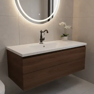 Robinet lavabo rétro victorien bec haut poignée porcelaine décorée…