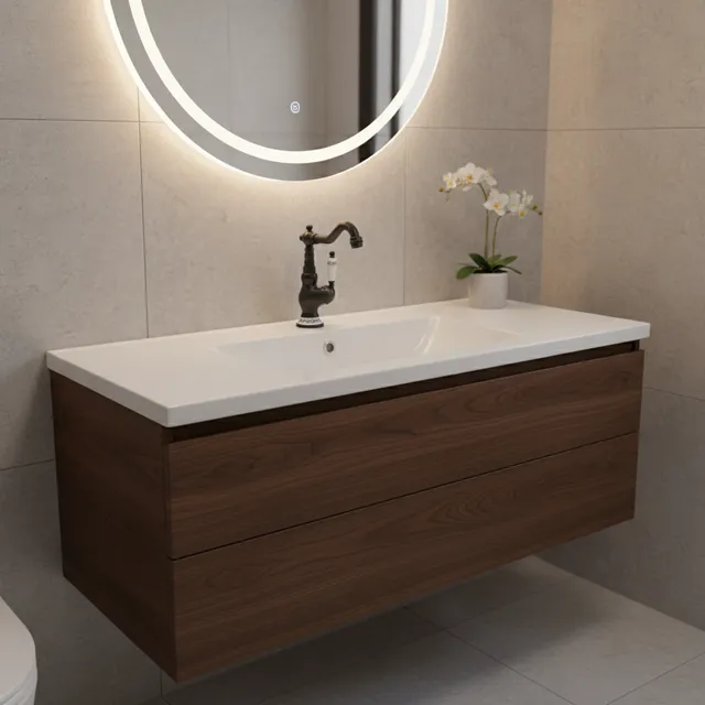 Robinet lavabo rétro victorien bec haut poignée…