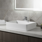 Robinet de ark à poignée unique, installation à double trou, eau chaude et froide, robinet de centre commercial