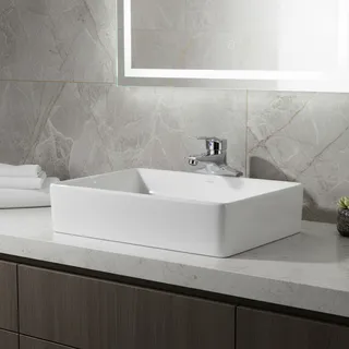 Mitigeur Lavabo Monocommande Posé Chromé Miroir Levier Plat Bec Court…