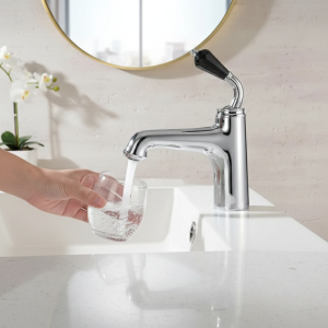 Bassin en laiton chromé pour robinet d’eau, chaud et froid, monté sur le pont, robinet de lavage, nouveau Bassin en laiton chromé pour robinet d’eau, chaud et froid, monté sur le pont, robinet de lavage, nouveau