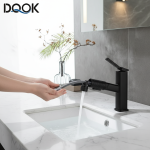 DQOK-Lavabo de salle de bains en laiton chromé, mitigeur de ark moderne, PLANrib Out, noir