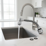 Accessoire de pulvérisateur de robinet d&rsquo;évier AA81-2X, tête de buse de robinet rotative anti-éclaboussures avec tuyau-extension de robinet d&rsquo;évier de cuisine