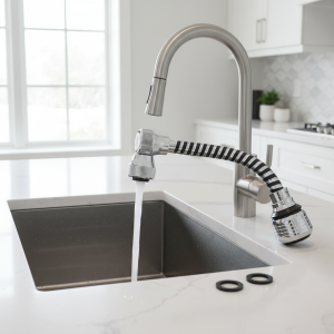Accessoire de pulvérisateur de robinet d&rsquo;évier AA81-2X, tête de buse de robinet rotative anti-éclaboussures avec tuyau-extension de robinet d&rsquo;évier de cuisine