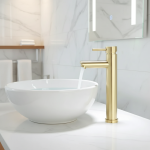 Robinet de salle de bains en or brossé, lavabo moderne, mitigeur monté sur le pont, robinets de lavabo de toilette, mélangeur d&rsquo;eau chaude et froide