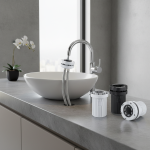 Base de robinet, écrou fixe, plat chaud et froid, robinet de lavabo, écrous de verrouillage Anti-desserrage, siège fixe à dégagement rapide, 1/3 pièces