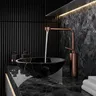 Robinet de salle de bains en or Rose brossé