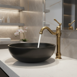 Robinet de lavabo en laiton Vintage, salle de bains domestique, comptoir de lavabo, évier, robinet anti-éclaboussures chaud et froid XT922