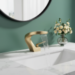 Robinet d&rsquo;Eau Froide et Chaude en Laiton Chromé, Cascade à Monter sur le Pont, Lavabo d&rsquo;Évier, Poignée Unique, pour Centre Commercial