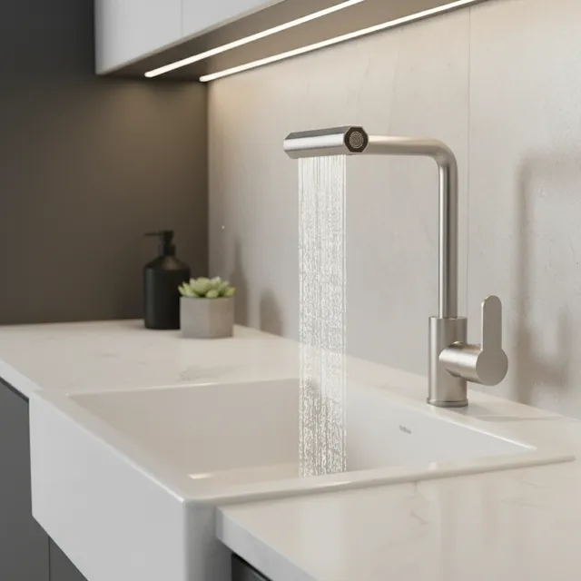 Robinet de cuisine cascade en acier inoxydable 360 °…