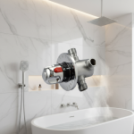 Douche thermostatique intelligente en laiton, pour salle de douche/baignoire, avec vanne dissimulée et commande automatique HOSet