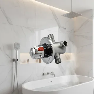 Mitigeur thermostatique laiton intelligent encastré vanne dissimulée…