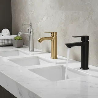 Becola Chrome Basin Faucet Modern Gold Deck Mounted Bathroom Faucet…