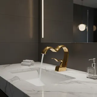 Robinet en laiton en forme de cœur