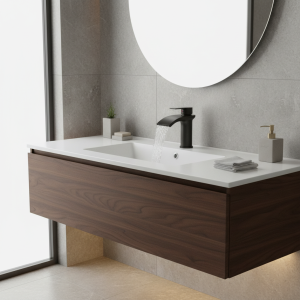 ULA-Robinet de Lavabo G1/2, Cascade, Eau Chaude et Froide, Monté sur le Pont ULA-Robinet de Lavabo G1/2, Cascade, Eau Chaude et Froide, Monté sur le Pont