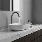 Robinet de lavabo en laiton pour salle de bains, poignée unique, deux trous, robinet d&rsquo;évier de salle de bains séparé, rotatif à 360 degrés, mélangeur chaud et froid, robinet de lavabo