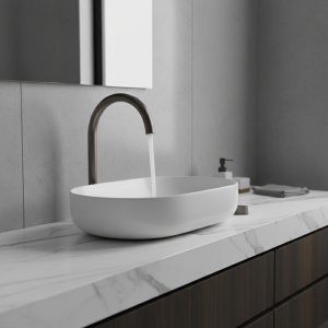 Robinet de lavabo en laiton pour salle de bains, poignée unique, deux trous, robinet d&rsquo;évier de salle de bains séparé, rotatif à 360 degrés, mélangeur chaud et froid, robinet de lavabo