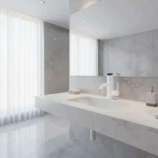 Mitigeur lavabo monobloc design minimaliste corps cylindrique finition…