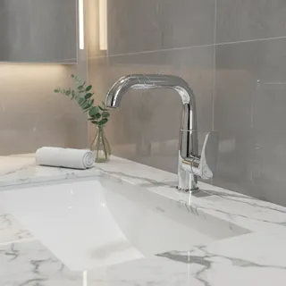 360 ° Robinet de lavabo pivotant à poignée unique