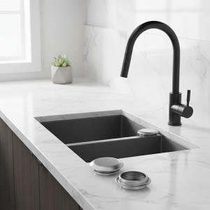 Bouchon d&rsquo;évier en acier inoxydable, couvercle de trou, couvercles décoratifs, joint de proximité, accessoires de cuisine, HOKitchen