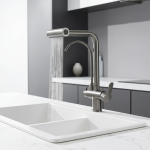 Robinet de cuisine cascade extractible, purificateur, 4 modes, eau chaude et froide pure, pulvérisateur d&rsquo;évier, robinet de lavage 360 °   Rotation