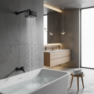 Pommeau de Douche à Haute Pression, T-shirts d&rsquo;Eau, 3 Modes, Réglable, Arrêt à une Touche, Pulvérisateur de Énergie, Accessoires HOAccessrespiration