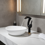Becola robinet de lavabo cascade salle de bains noir or serpent en forme de salle de bains lavabo comptoir Installation robuste et Durable