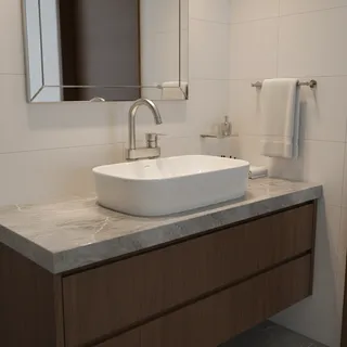 Robinet de salle de bains en acier inoxydable