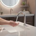 ZAPbagNickel Brush Capteur automatique électronique, Robinets sans contact, Mains libres, HOVessel Sink, F/05 et Mall, 33cm