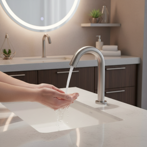 ZAPbagNickel Brush Capteur automatique électronique, Robinets sans contact, Mains libres, HOVessel Sink, F/05 et Mall, 33cm ZAPbagNickel Brush Capteur automatique électronique, Robinets sans contact, Mains libres, HOVessel Sink, F/05 et Mall, 33cm