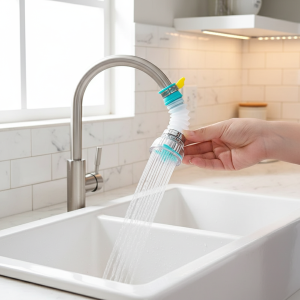 Barboteur de robinet rotatif universel à 360 degrés, économiseur d&rsquo;eau pivotant, pomme de douche, adaptateur de buse de robinet de cuisine, accessoires d&rsquo;évier