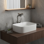 Robinet de salle de bains domestique, conception de vaisseau spatial, cascade à 4 modes, robinet chaud et froid en acier inoxydable