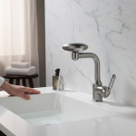 Bassin cascade multifonctionnel avec rotation à 360 °, robinet de lavage, pulvérisateur d&rsquo;eau chaude et froide, évier de centre commercial, 4 modes