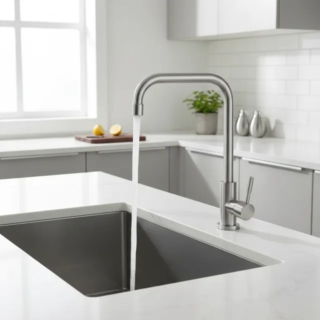 Robinet de cuisine en acier inoxydable