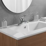 Robinet mitigeur de salle de bains, robinet d&rsquo;eau chaude et froide à Double trou pour lavabo, robinets de lavabo pour salle de bains, robinets mélangeurs de comptoir de toilettes