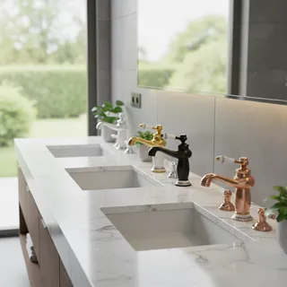 Robinet de lavabo en cuivre Vintage