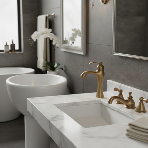 Robinets de centre commercial d&rsquo;eau chaude et froide à trou unique, bassin antique F/05 et HOSink